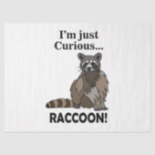 Funny Curious Raccoon Tissuepapier (Voorkant)