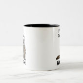 Funny Curious Raccoon Tweekleurige Koffiemok (Center)