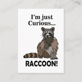 Funny Curious Raccoon Visitekaartje