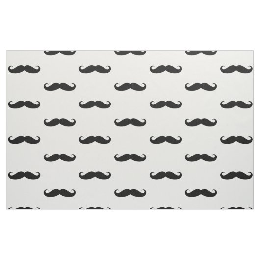 Funny Curled Black Mustache Stof (Fat Quarter)