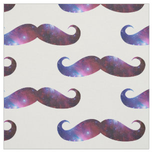 Funny Curled Galaxy Mustache Stof