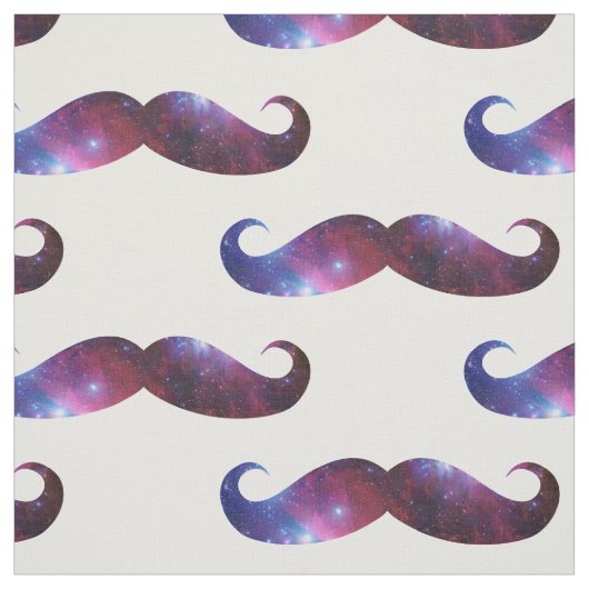 Funny Curled Galaxy Mustache Stof (Swatch)