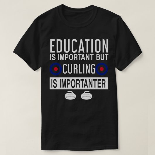 Funny Curling Design Gift T-shirt (Design voorkant)