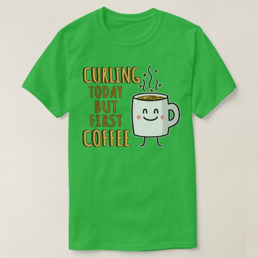Funny Curling Humor T-shirt (Design voorkant)
