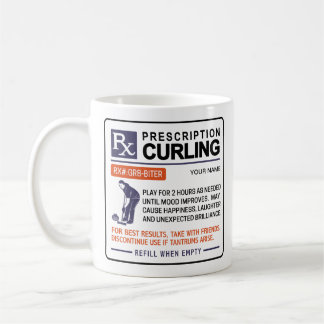 Funny Curling Mok Voorschrijvingsontwerp