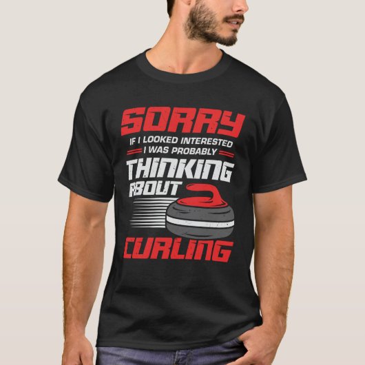 Funny Curling Player Sport Curler Gift T-shirt (Voorkant)