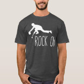 Funny Curling Rock op Cool Curler Gift T-shirt (Voorkant)