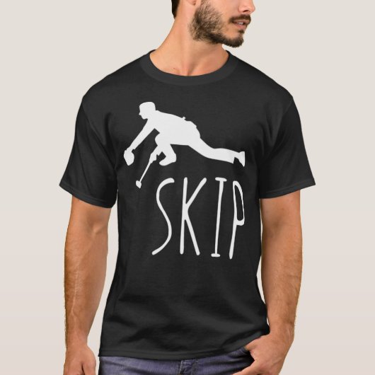 Funny Curling Skip Cool Curler Gift T-shirt (Voorkant)