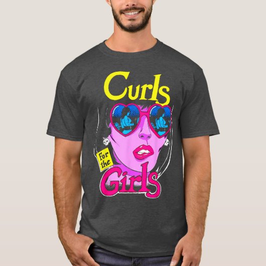 Funny Curls For Girls Gym Weightlifting Bodybuildi T-shirt (Voorkant)