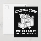 Funny Custodian Cleaning Humor Briefkaart (Voorkant / Achterkant)