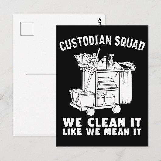 Funny Custodian Cleaning Humor Briefkaart (Voorkant / Achterkant)