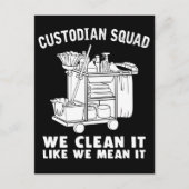 Funny Custodian Cleaning Humor Briefkaart (Voorkant)