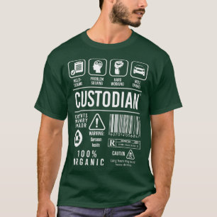 Funny Custodian Job Description Janitor Gift T-shirt