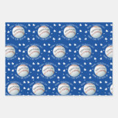 Funny Custom Baseball Baller Valentijnsdag Inpakpapier Vel (Voorkant 2)