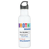 Funny Custom Best Brother Gift Waterfles (Voorkant)