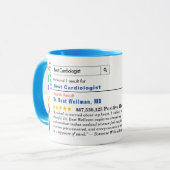 Funny Custom Best Cardiologist Mug Mok (Voorkant links)
