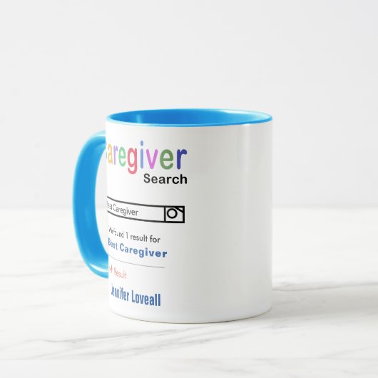 Funny Custom Best Caregiver Mok (Voorkant links)