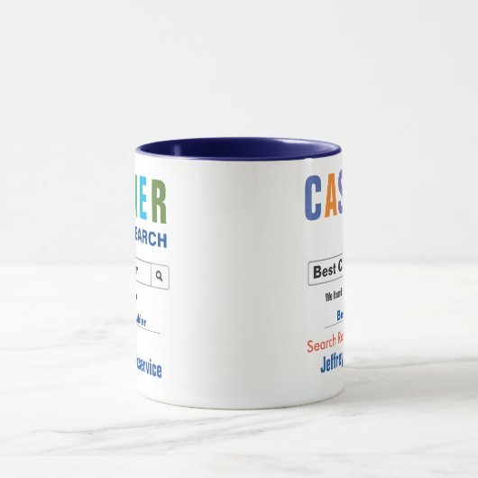 Funny Custom Best Cashier Mok (Midden)