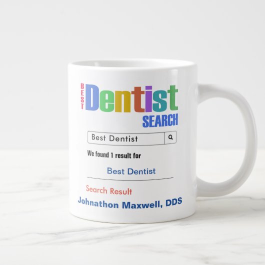 Funny Custom Best Dentist Gift Grote Koffiekop (Rechts)