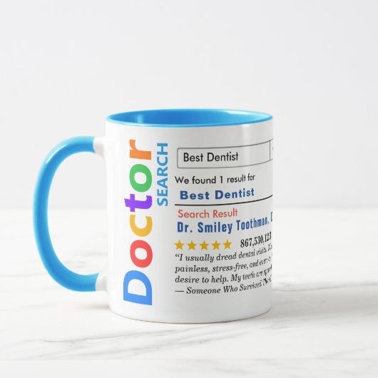 Funny Custom Best Dentist Mok (Links)