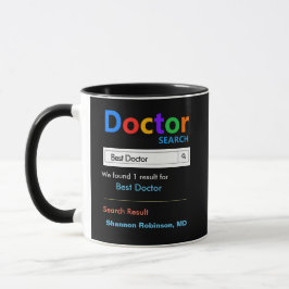 Funny Custom Best Doctor Gift Black Mok