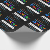 Funny Custom Best Doctor Gift Cadeaupapier (Hoek)