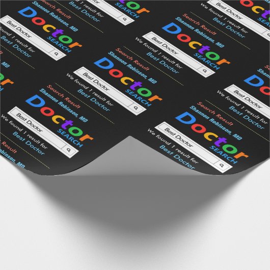 Funny Custom Best Doctor Gift Cadeaupapier (Hoek)