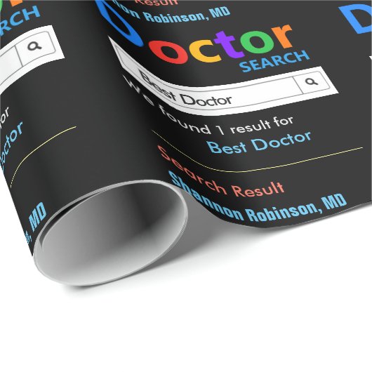 Funny Custom Best Doctor Gift Cadeaupapier (Rol Hoek)