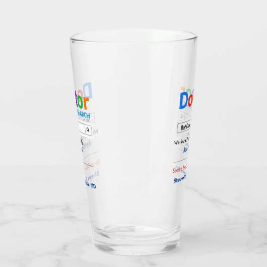 Funny Custom Best Doctor Gift Glas (Links)