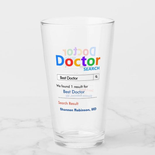 Funny Custom Best Doctor Gift Glas (Voorkant)