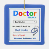 Funny Custom Best Doctor Gift Keramisch Ornament (Achterkant)