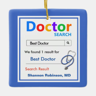 Funny Custom Best Doctor Gift Keramisch Ornament