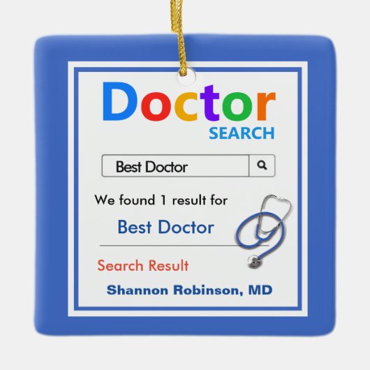 Funny Custom Best Doctor Gift Keramisch Ornament (Voorkant)