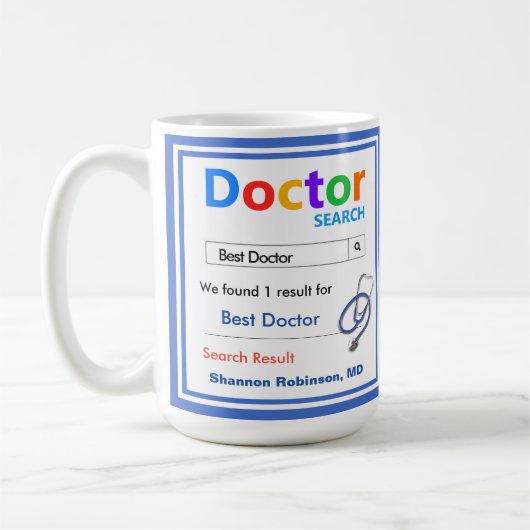 Funny Custom Best Doctor Gift Koffiemok (Links)