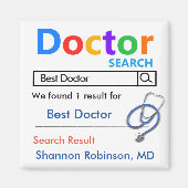 Funny Custom Best Doctor Gift Magneet (Voorkant)
