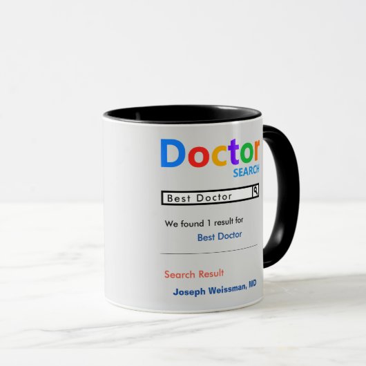 Funny Custom Best Doctor Gift Mok (Voorkant rechts)