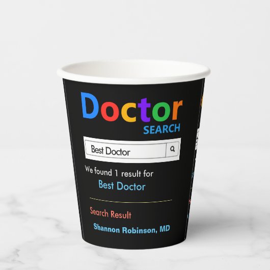 Funny Custom Best Doctor Gift Papieren Bekers (Voorkant)
