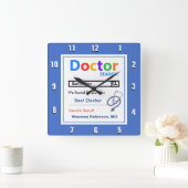 Funny Custom Best Doctor Gift Sierkussen Vierkante Klok (Huis)