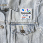 Funny Custom Best Doctor Gift Vierkante Button 5,1 Cm (In situ)