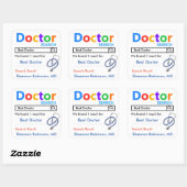 Funny Custom Best Doctor Gift Vierkante Sticker (Vel)
