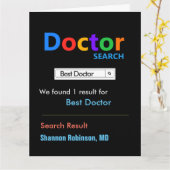 Funny Custom Best Doctor Kaart (Gele Bloem)