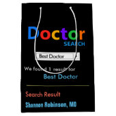 Funny Custom Best Doctor Medium Cadeauzakje (Voorkant)