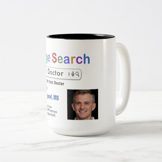 Funny Custom Best Doctor Search Gift Mok (Voorkant rechts)