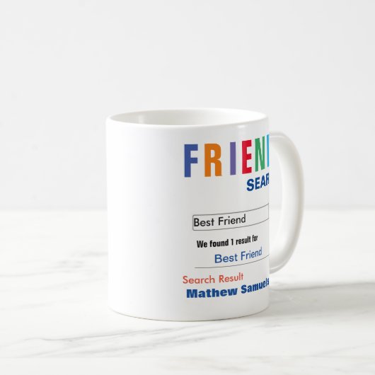 Funny Custom Best Friend Coffee Mok (Voorkant rechts)