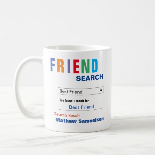 Funny Custom Best Friend Coffee Mok (Links)