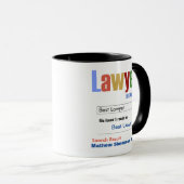 Funny Custom Best Lawyer Gift Mok (Voorkant rechts)