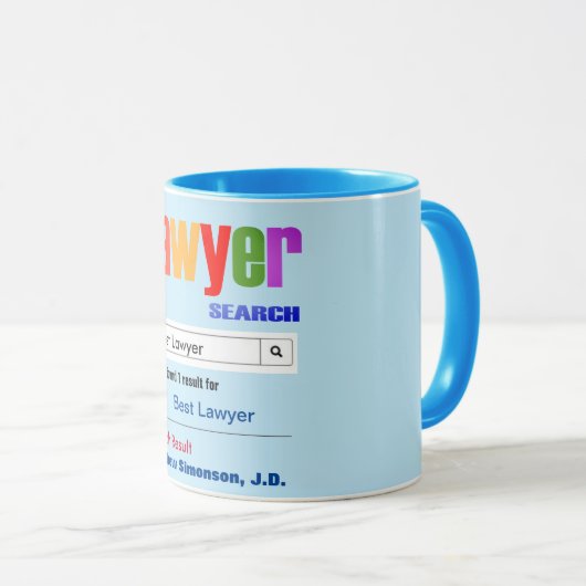 Funny Custom Best Lawyer Gift Mok (Voorkant rechts)