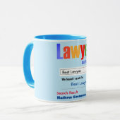 Funny Custom Best Lawyer Gift Mok (Voorkant links)