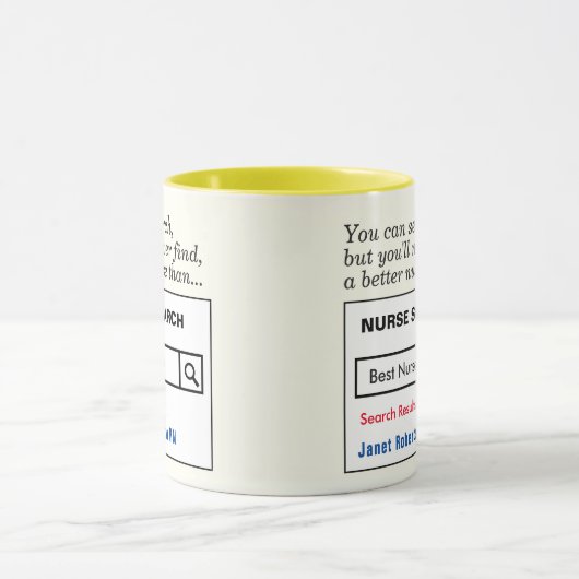 Funny Custom Best Nurse Cadeft Mok (Midden)
