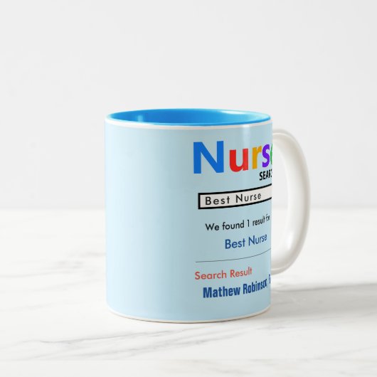 Funny Custom Best Nurse Cadeft Mok (Voorkant rechts)